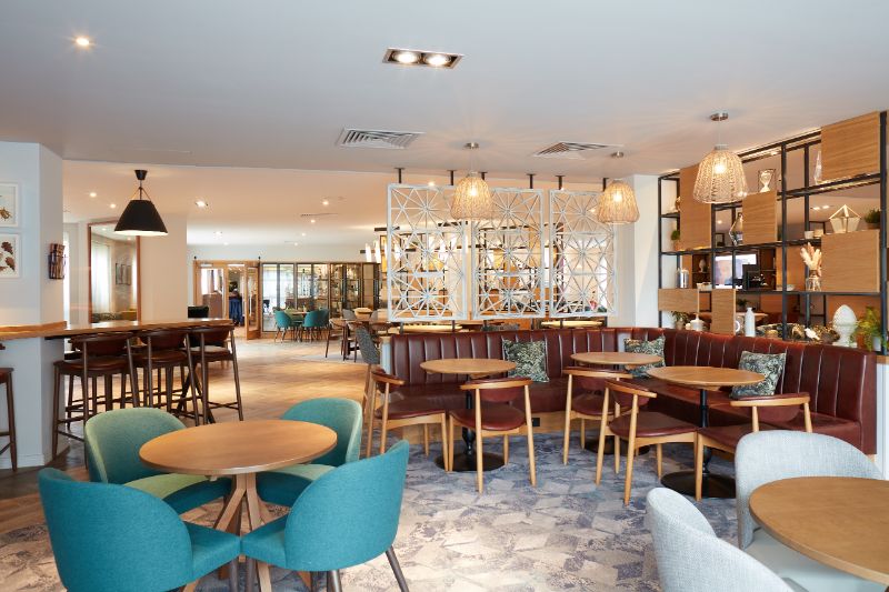 bar and lounge area at sedgebrook hall