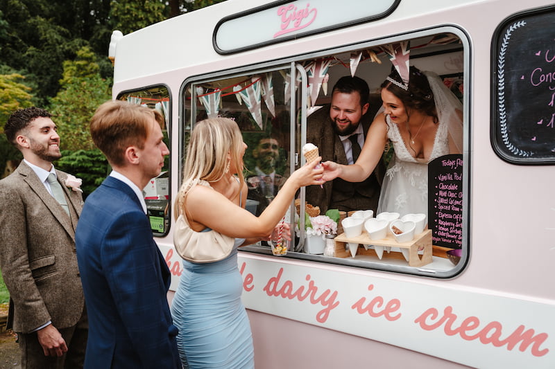 Wedding catering food trucks at Sedgebrook Hall