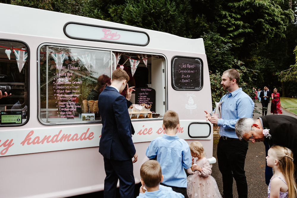Ice cream truck at Wedding